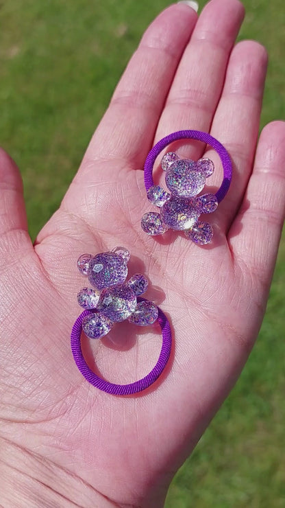 Hair elastics 2 pcs. - Sparkling Teddy Bears