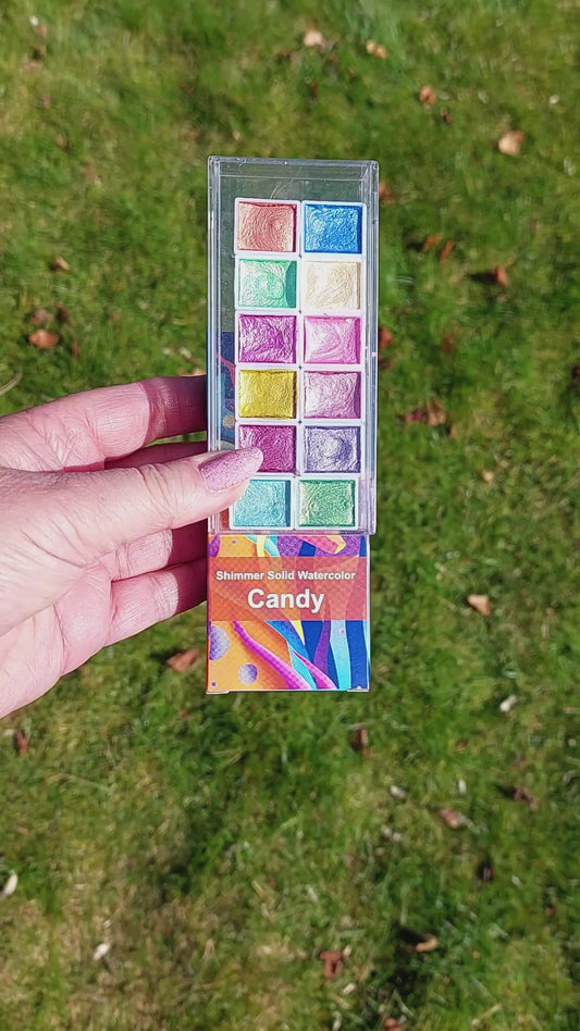 Akvarelfarver - Candy - 12 farver