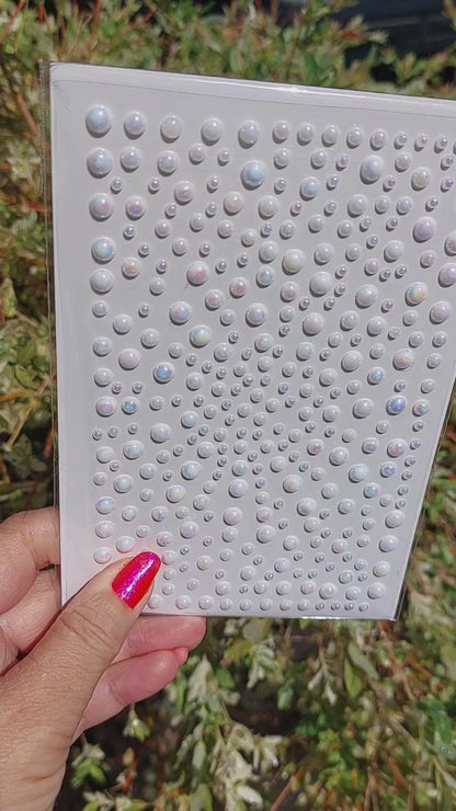 Ansigts- & Hårsmykker - Perler (selvklæbende) - Pearl iridescent