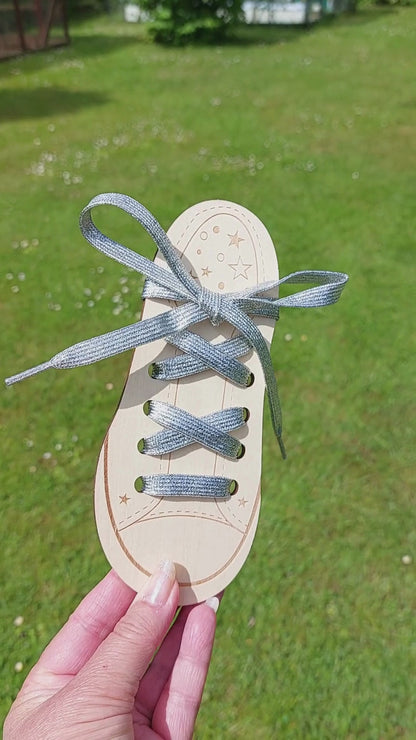 Shoelaces - Glitter Silver - Flat - 120 cm