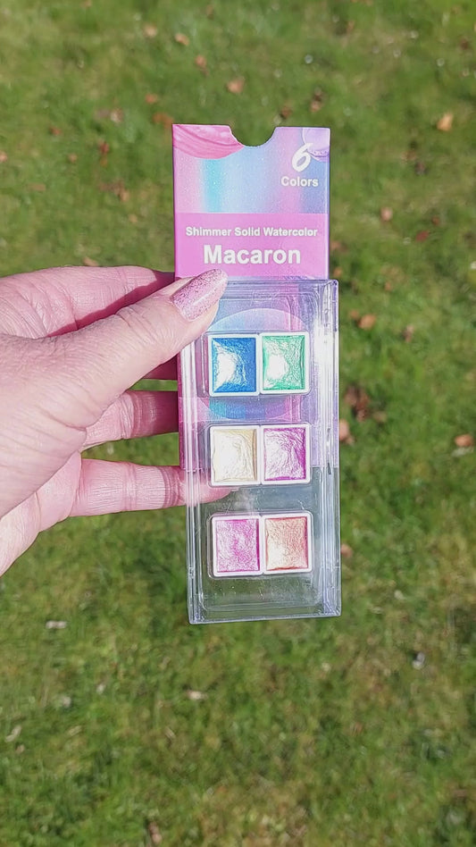 Akvarelfarver - Macaron - 6 farver