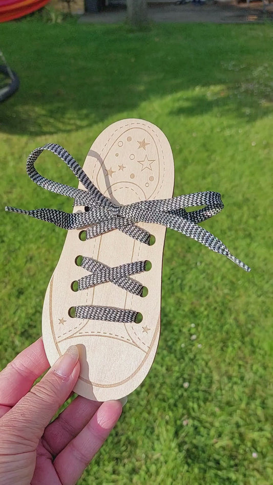 Shoelaces - Black with Silver Glitter - Flat - 100 cm