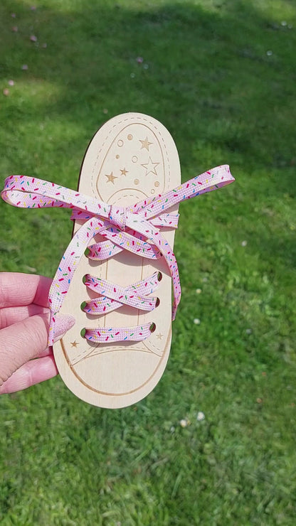 Shoelaces - Ice cream Sprinkles Pink - Flat - 120 cm