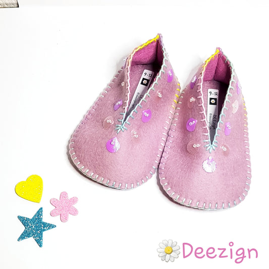 MYSTICAL MERMAID - Baby Slippers (9-12 mths)