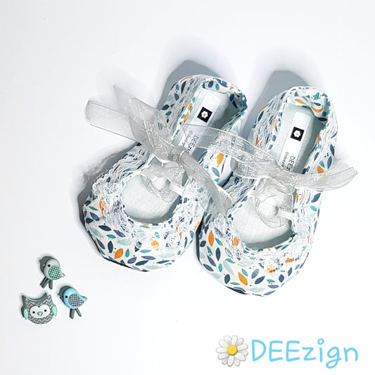 BLUE VINTAGE - Baby Slippers (6-12 mths)
