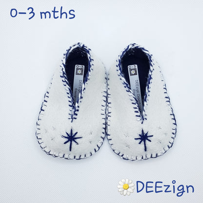 MIDNIGHT STARLET I - Baby Slippers (0-3 mths)