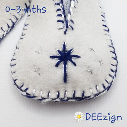 MIDNIGHT STARLET I - Baby Slippers (0-3 mths)