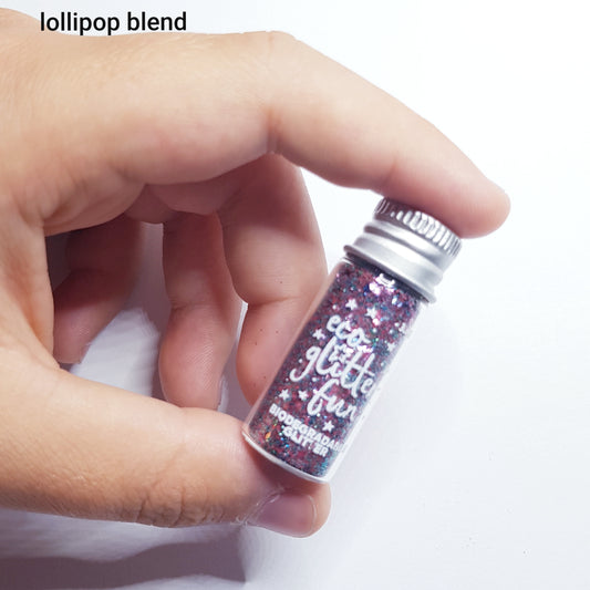 Eco Glitter Fun - 4ml/3.5g Lollipop Blend - Bionedbrydelig Glitter