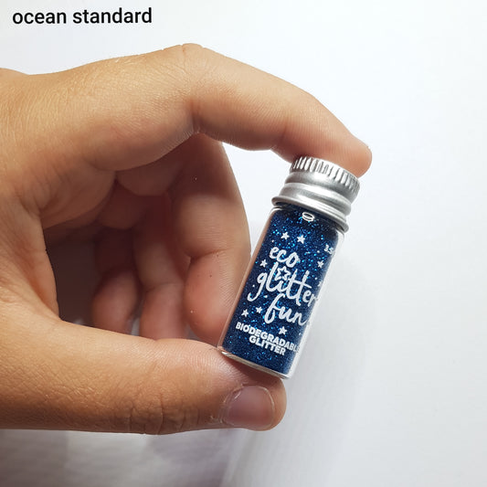 Eco Glitter Fun - 4ml/3.5g Ocean Standard - Blå Bionedbrydelig Glitter