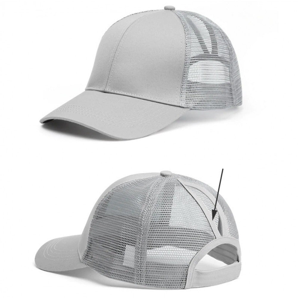 Ponytail Cap - Light Grey