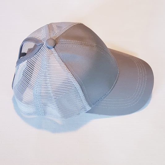 Ponytail Cap - Lysegrå