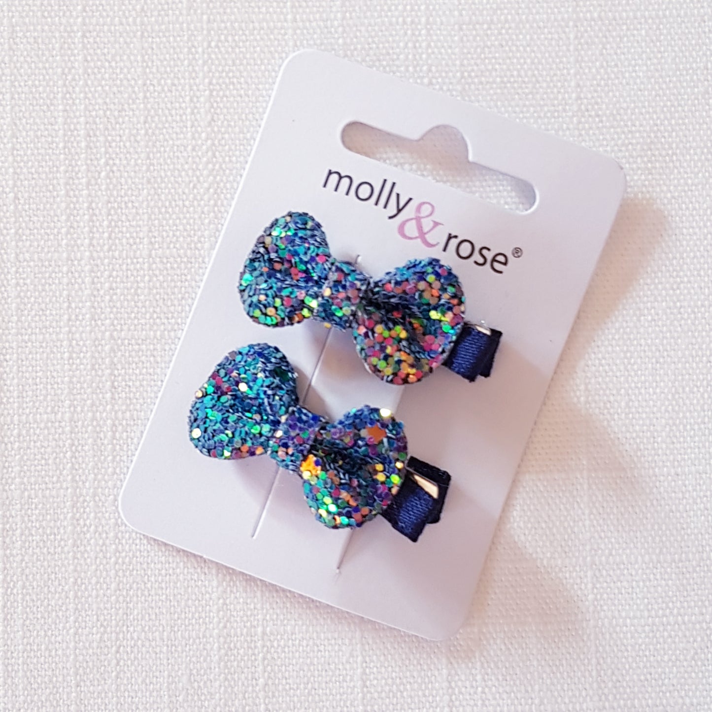 Molly & Rose - Hårklemmer 2 stk. - Sløjfe Chunky Glimmer