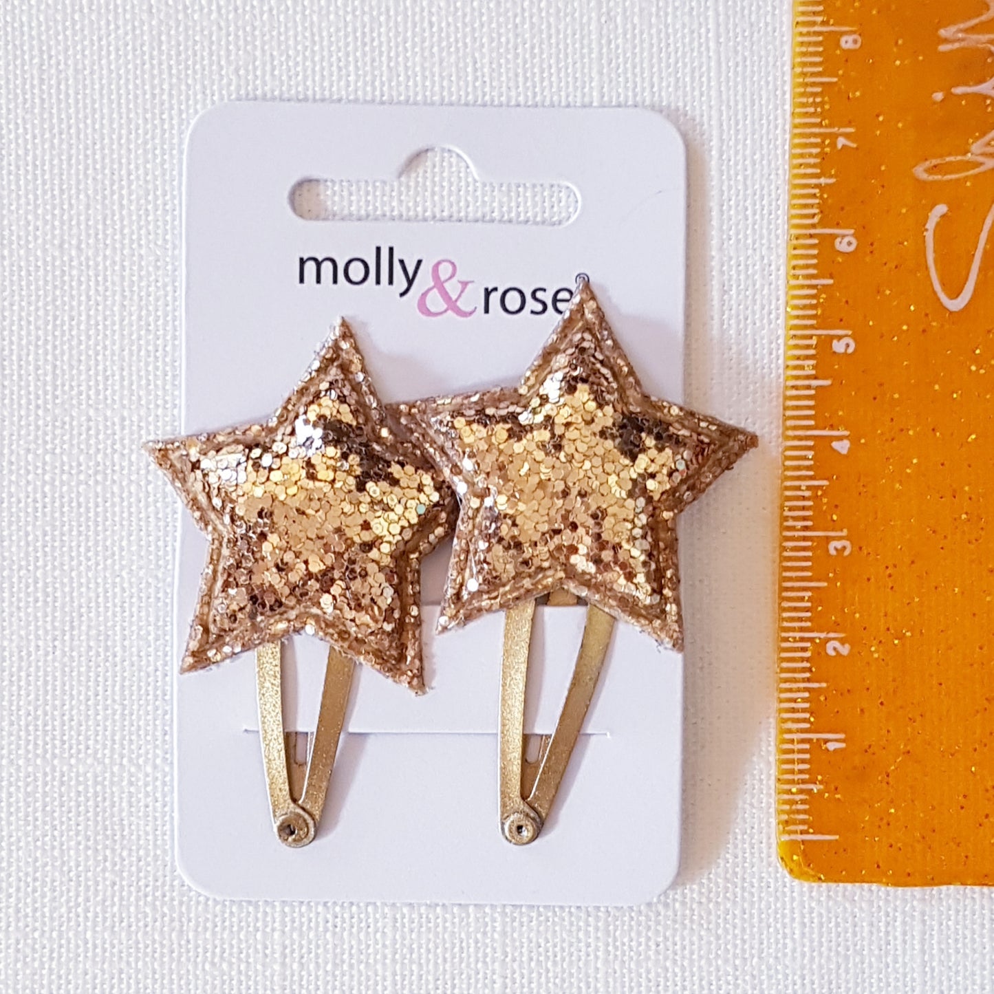 Molly & Rose - Hair clips 2 pcs. - Star Chunky Glitter