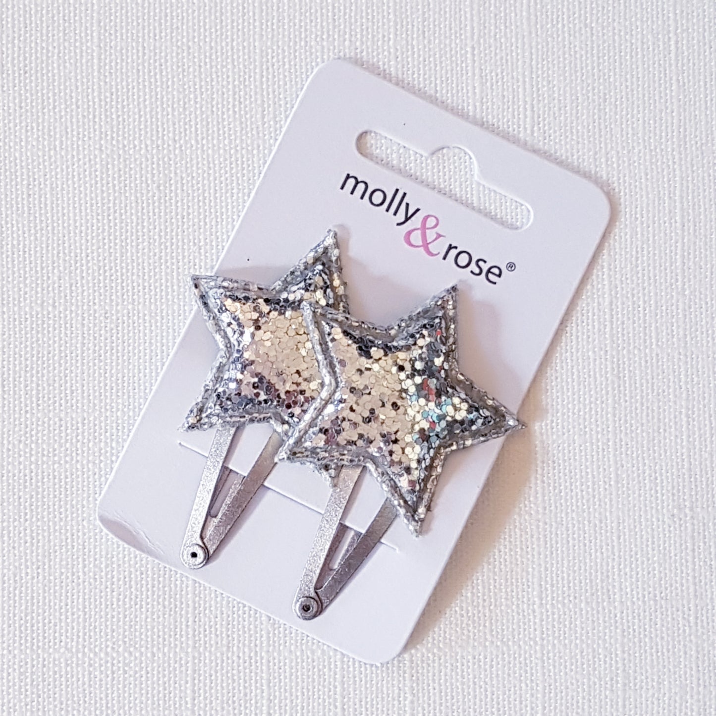 Molly & Rose - Hair clips 2 pcs. - Star Chunky Glitter
