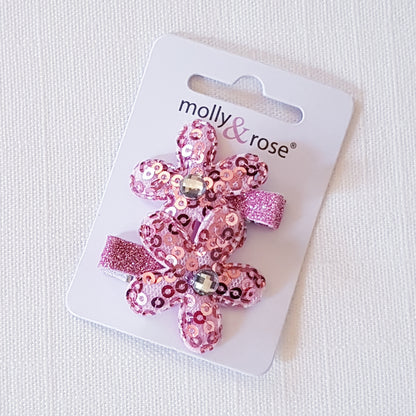 Molly & Rose - Hair clips 2 pcs. - Daisy Sequin