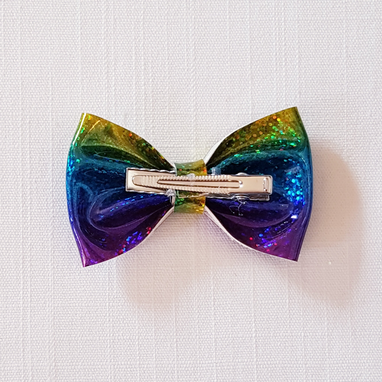 Molly & Rose - Hårklemme 1 stk. - Regnbue-farvet Sløjfe