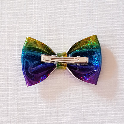 Molly & Rose - Hårklemme 1 stk. - Regnbue-farvet Sløjfe