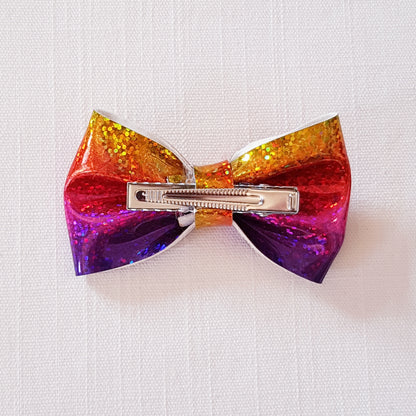 Molly & Rose - Hårklemme 1 stk. - Regnbue-farvet Sløjfe