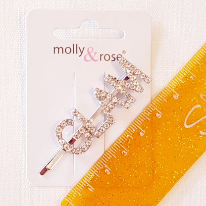 Molly & Rose - Hair clip 1 pc. - Diamond/Crystal word - GLAM