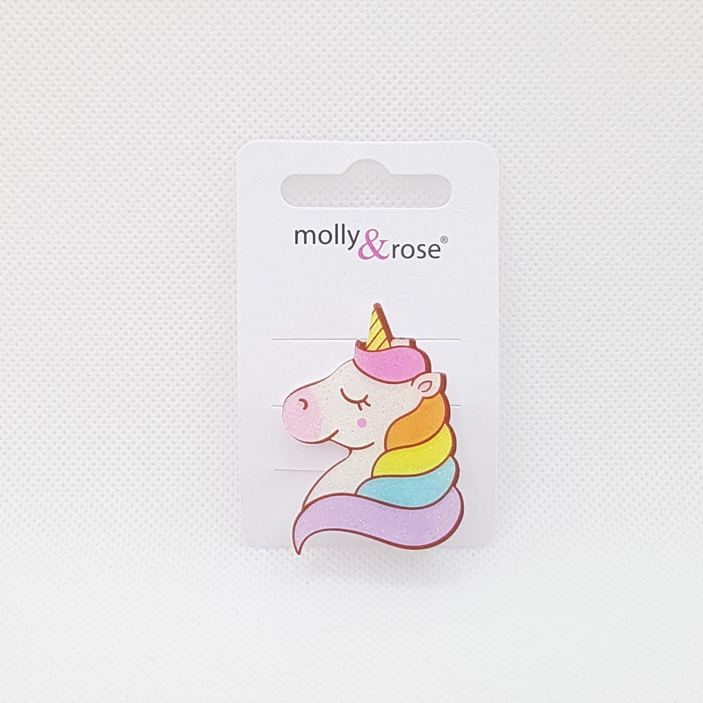 Molly & Rose - Hair clips 1 pc. - Glitter Unicorn