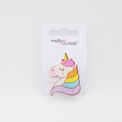 Molly & Rose - Hair clips 1 pc. - Glitter Unicorn
