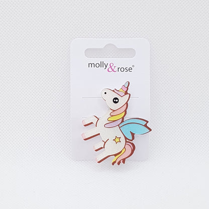 Molly & Rose - Hair clips 1 pc. - Glitter Unicorn