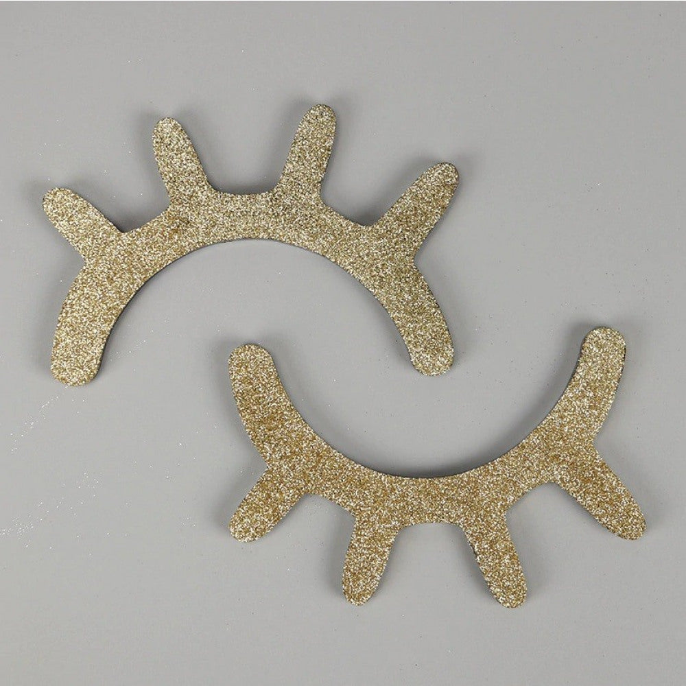 Øjenvipper - Guld Glitter