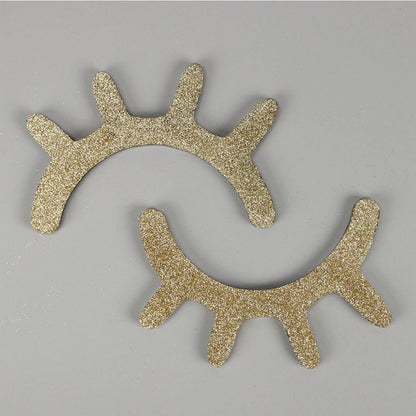 Øjenvipper - Guld Glitter