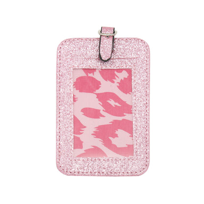 Luggage tag - Glitter Pink