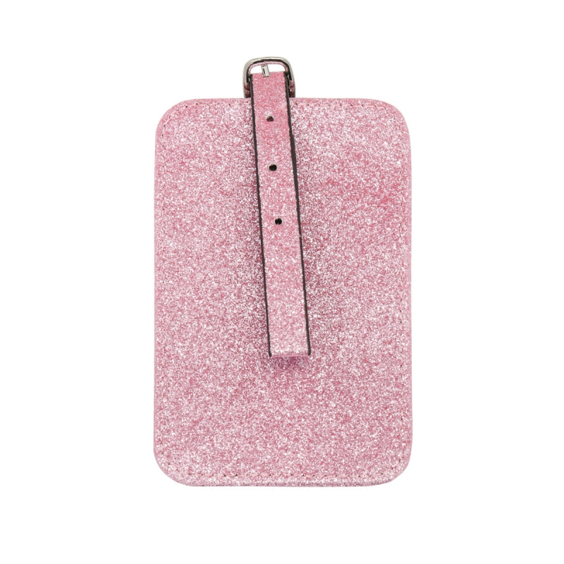 Luggage tag - Glitter Pink