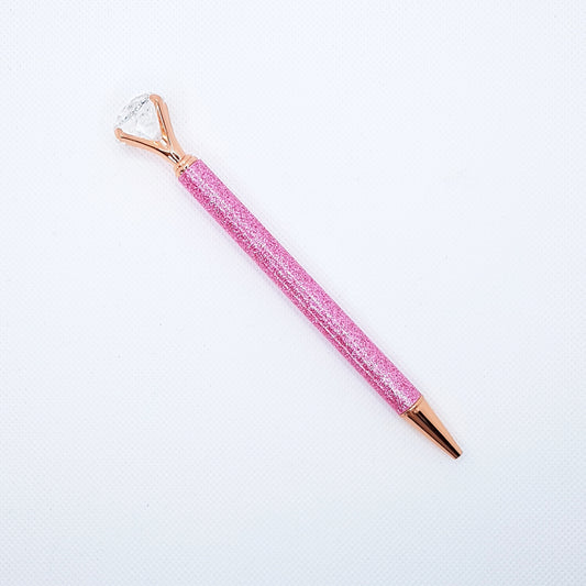 Ballpoint pen - Pink Glitter Diamond (black ink)