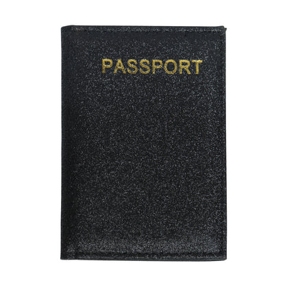 Passport Cover - Glitter Black