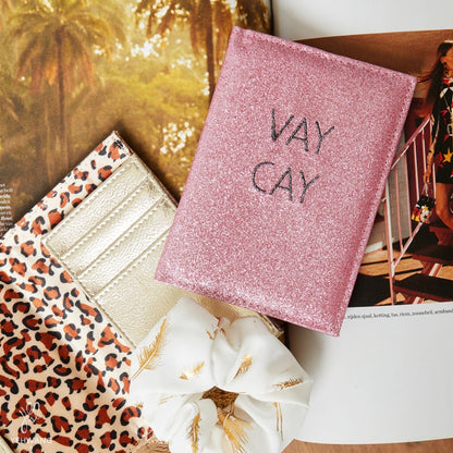 Passport Cover - VAYCAY - Glitter Pink