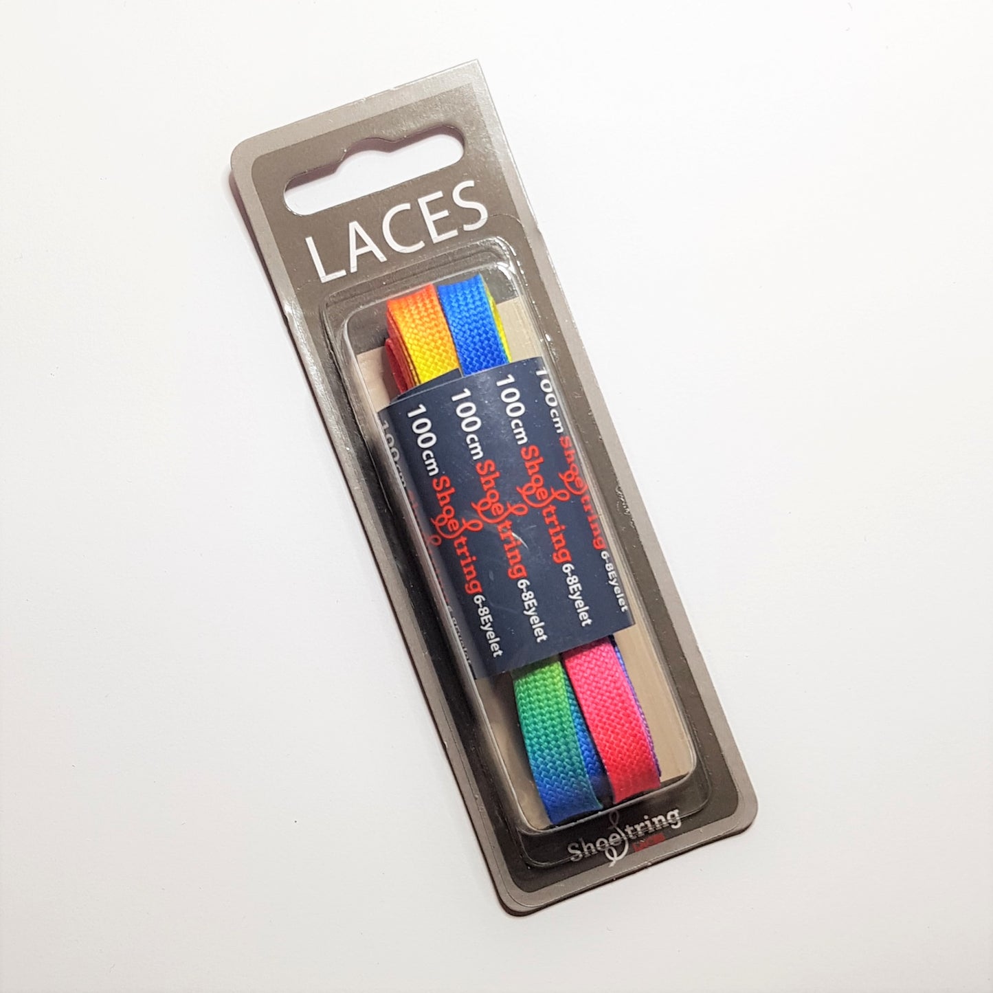 Shoelaces - Rainbow - Multicolored - Flat - 100 cm