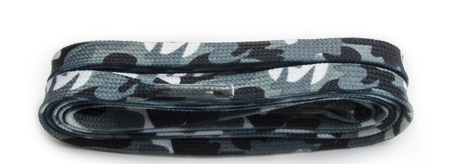Shoelaces - Camo - Grey - Flat - 100 cm