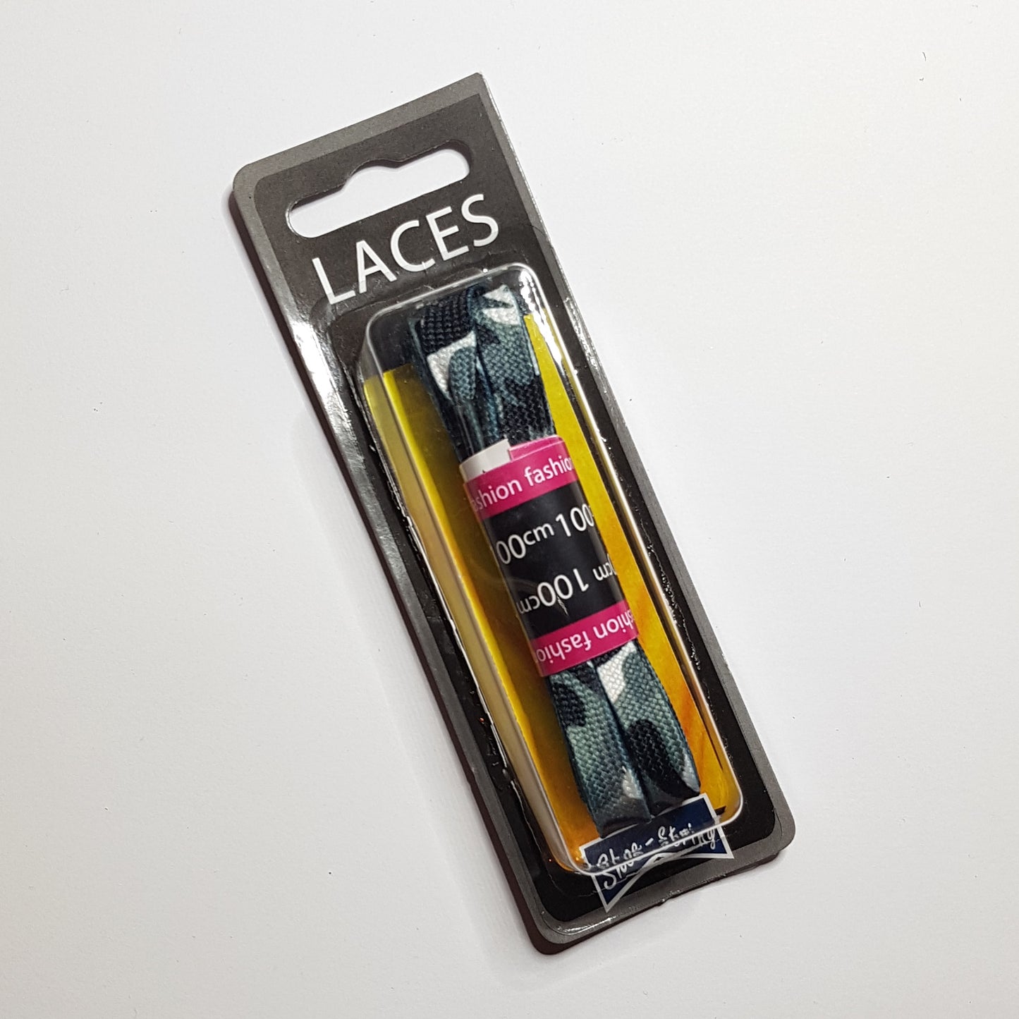 Shoelaces - Camo - Grey - Flat - 100 cm