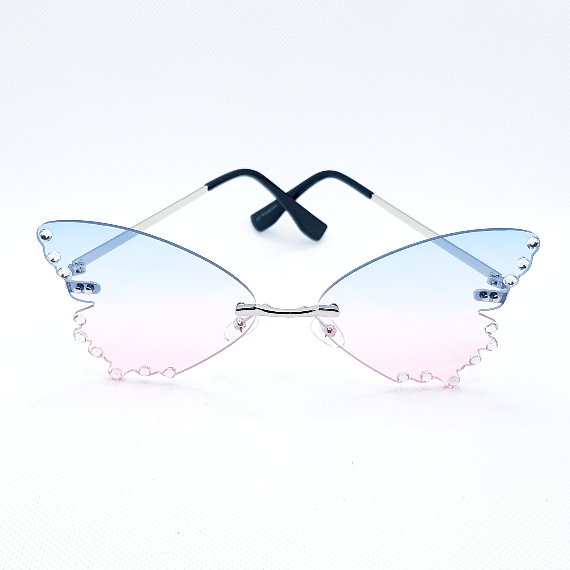 kande locker klodset Solbriller - Sommerfulg med krystaller | Glitter Me DK