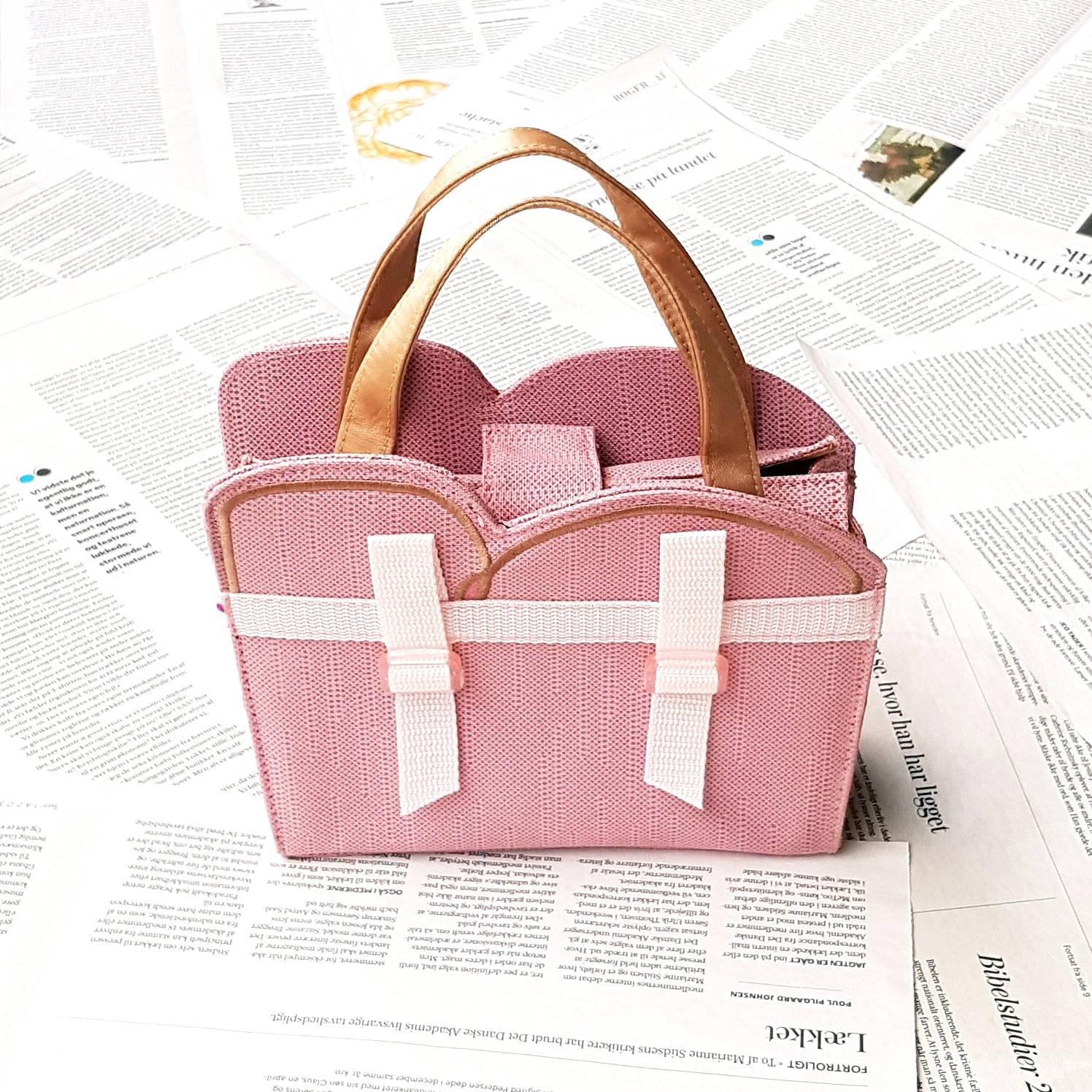 grad trist komme til syne Genbrug - Taske - BASIL - Pink/Guld – Glitter Me DK